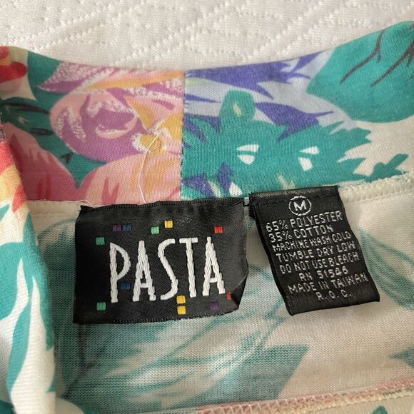 VTG 90s Island Time T Shirt Women Size M Green Bright Colorful Hawaii Beach Tee - Picture 3 of 6